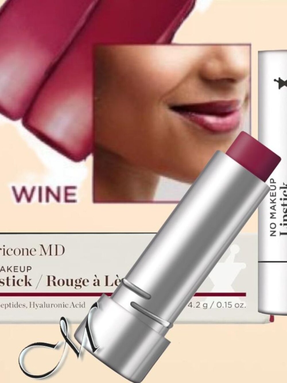 Perricone MD No Makeup Lipstick* ~ Wine / Lie De Vin (Deep Claret) 4.2g NIB